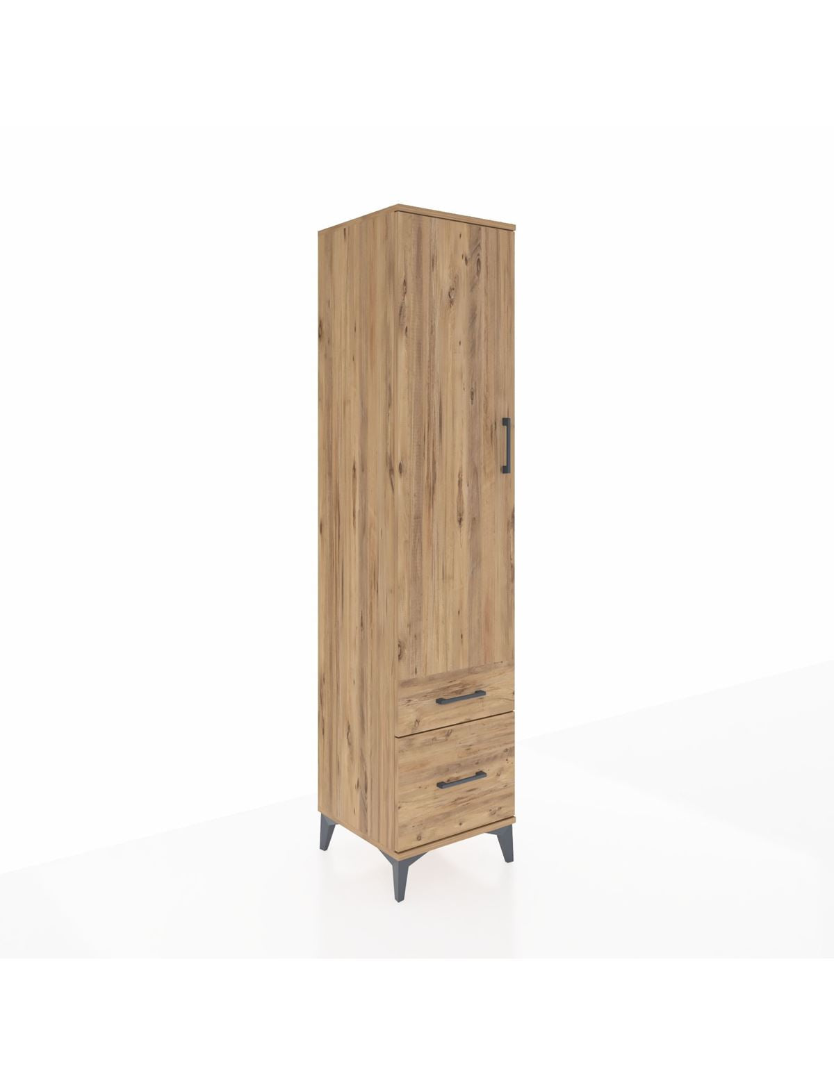 Hyperion Dolap 2 Raflı 2 Çekmeceli Tek Askılı 44x44x195 - S58M013V9B