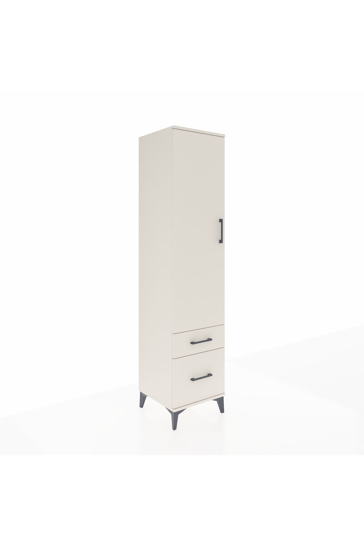 Hyperion Dolap 4 Raflı 2 Çekmeceli Tek Kapaklı 44x44x195 - S58M014V1B