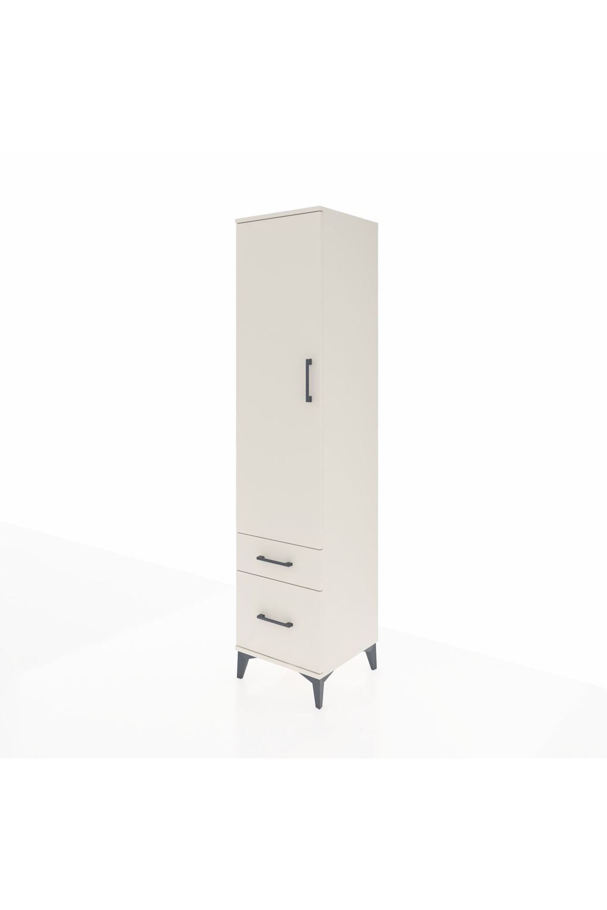 Hyperion Dolap 4 Raflı 2 Çekmeceli Tek Kapaklı 44x44x195 - S58M014V1B