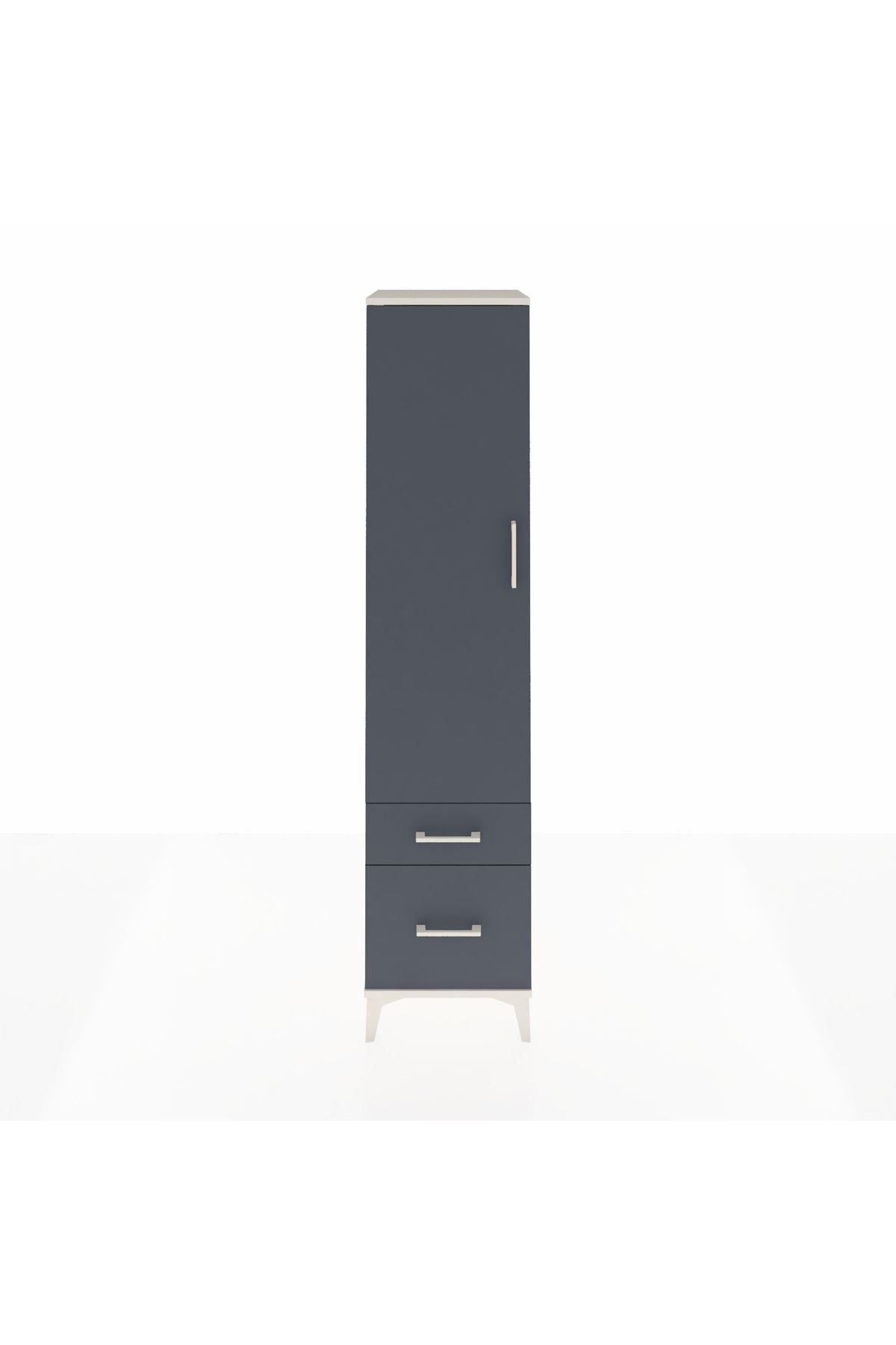 Hyperion Dolap 4 Raflı 2 Çekmeceli Tek Kapaklı 44x44x195 - S58M014V2B