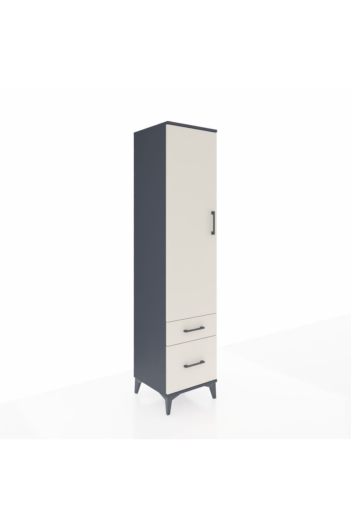 Hyperion Dolap 4 Raflı 2 Çekmeceli Tek Kapaklı 44x44x195 - S58M014V4B