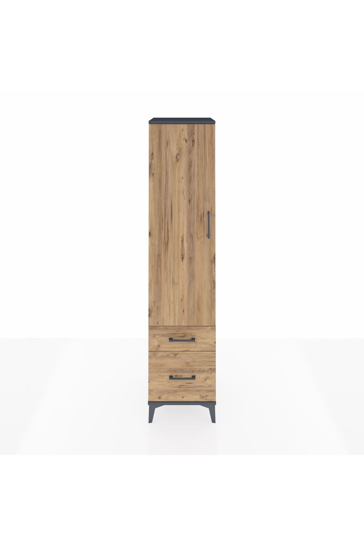 Hyperion Dolap 4 Raflı 2 Çekmeceli Tek Kapaklı 44x44x195 - S58M014V6B
