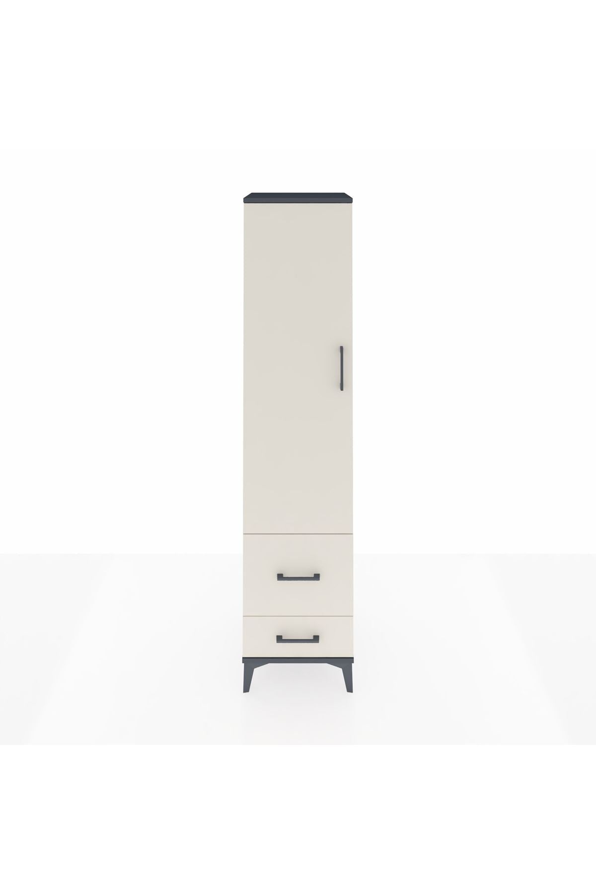 Hyperion Dolap 2 Raflı 2 Çekmeceli Tek Askılı 44x44x195 - S58M016V4B