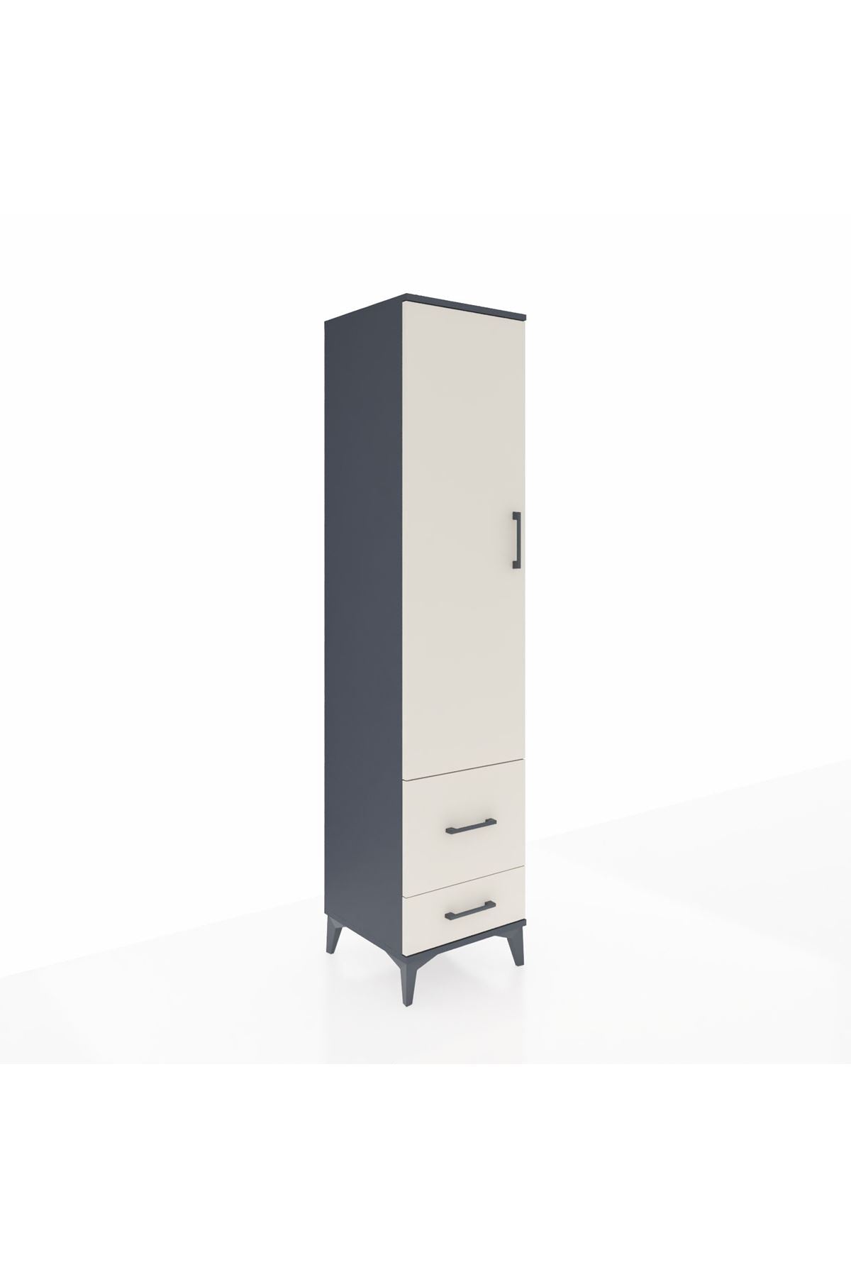 Hyperion Dolap 2 Raflı 2 Çekmeceli Tek Askılı 44x44x195 - S58M016V4B