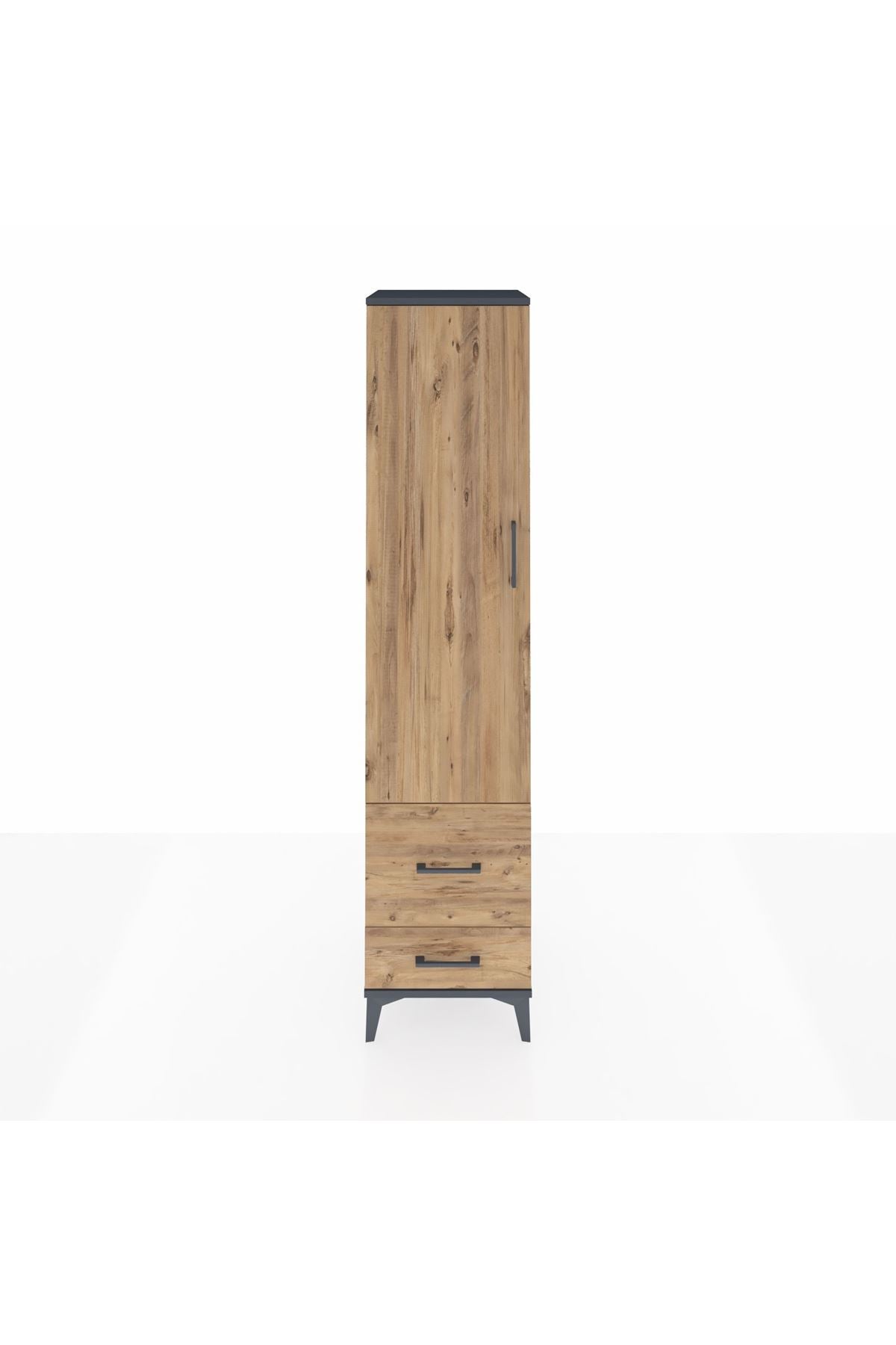 Hyperion Dolap 2 Raflı 2 Çekmeceli Tek Askılı 44x44x195 - S58M016V6B