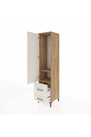 Hyperion Dolap 2 Raflı 2 Çekmeceli Tek Askılı 44x44x195 - S58M016V7B