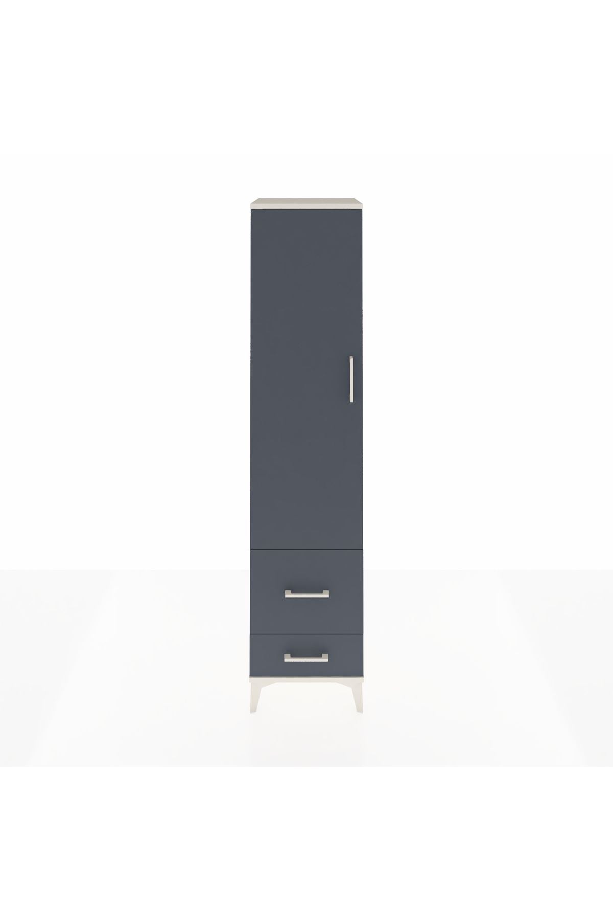 Hyperion Dolap 4 Raflı 2 Çekmeceli Tek Kapaklı 44x44x195 - S58M017V2B