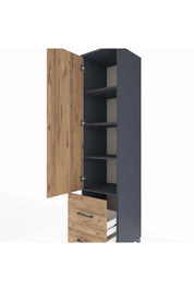Hyperion Dolap 4 Raflı 2 Çekmeceli Tek Kapaklı 44x44x195 - S58M017V6B