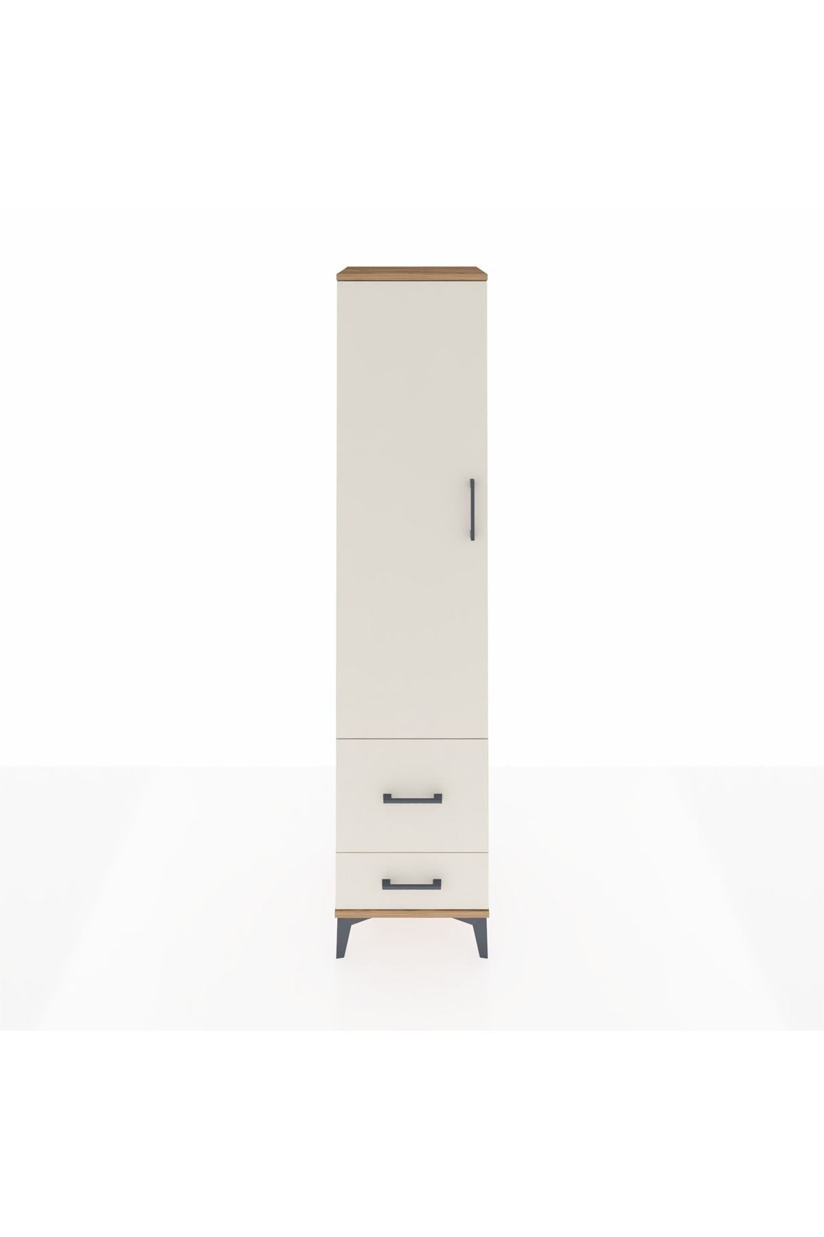 Hyperion Dolap 4 Raflı 2 Çekmeceli Tek Kapaklı 44x44x195 - S58M017V7B