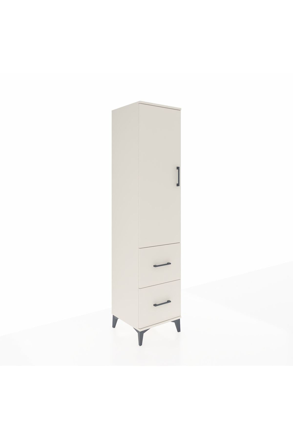 Hyperion Dolap 2 Raflı 2 Çekmeceli Tek Askılı 44x44x195 - S58M019V1B
