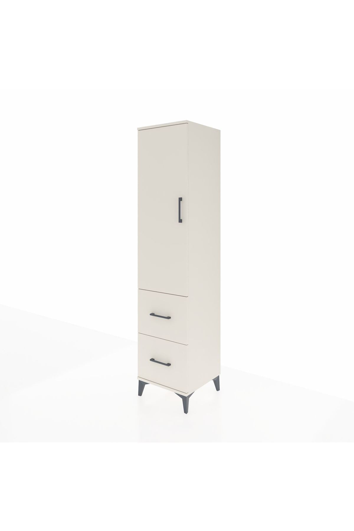 Hyperion Dolap 2 Raflı 2 Çekmeceli Tek Askılı 44x44x195 - S58M019V1B