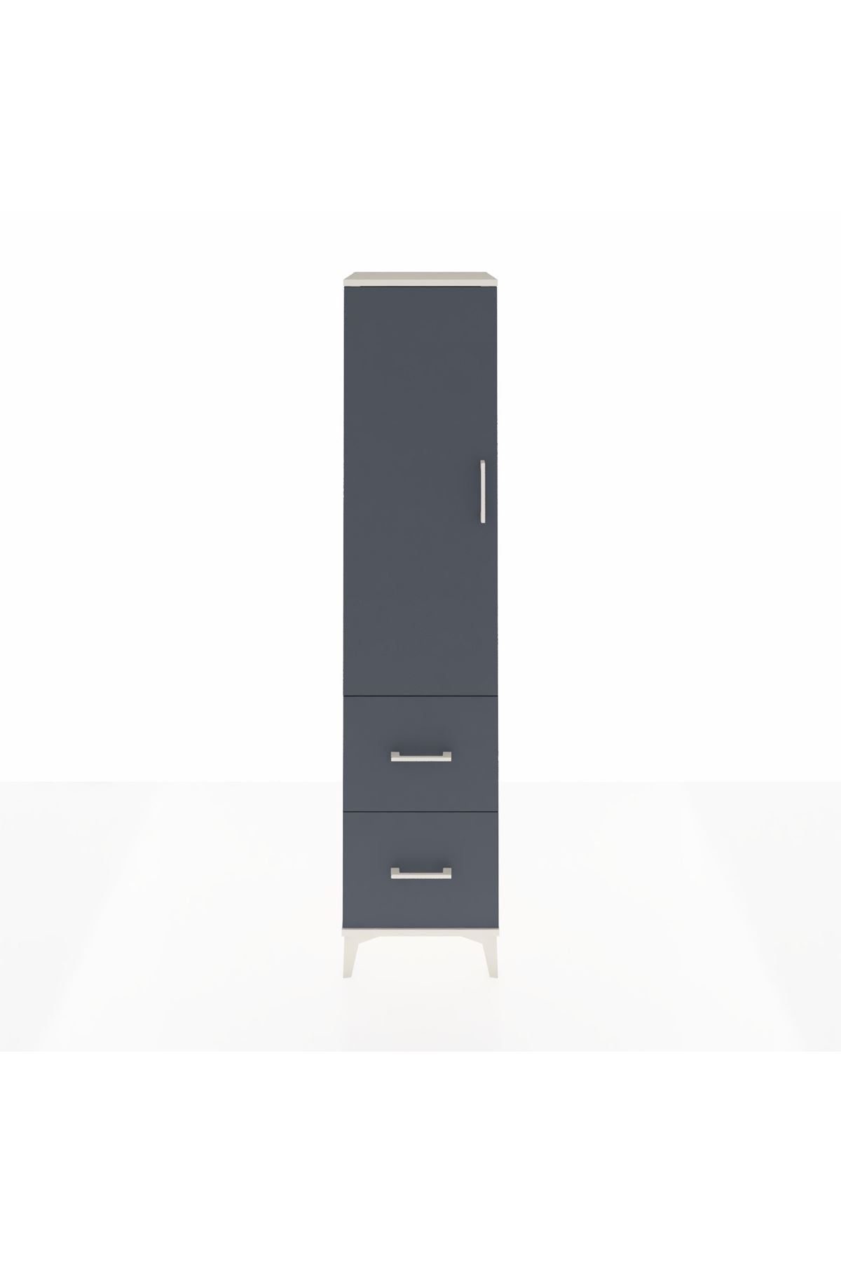Hyperion Dolap 2 Raflı 2 Çekmeceli Tek Askılı 44x44x195 - S58M019V2B