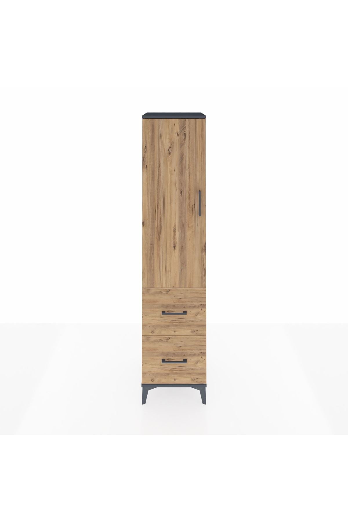 Hyperion Dolap 2 Raflı 2 Çekmeceli Tek Askılı 44x44x195 - S58M019V6B