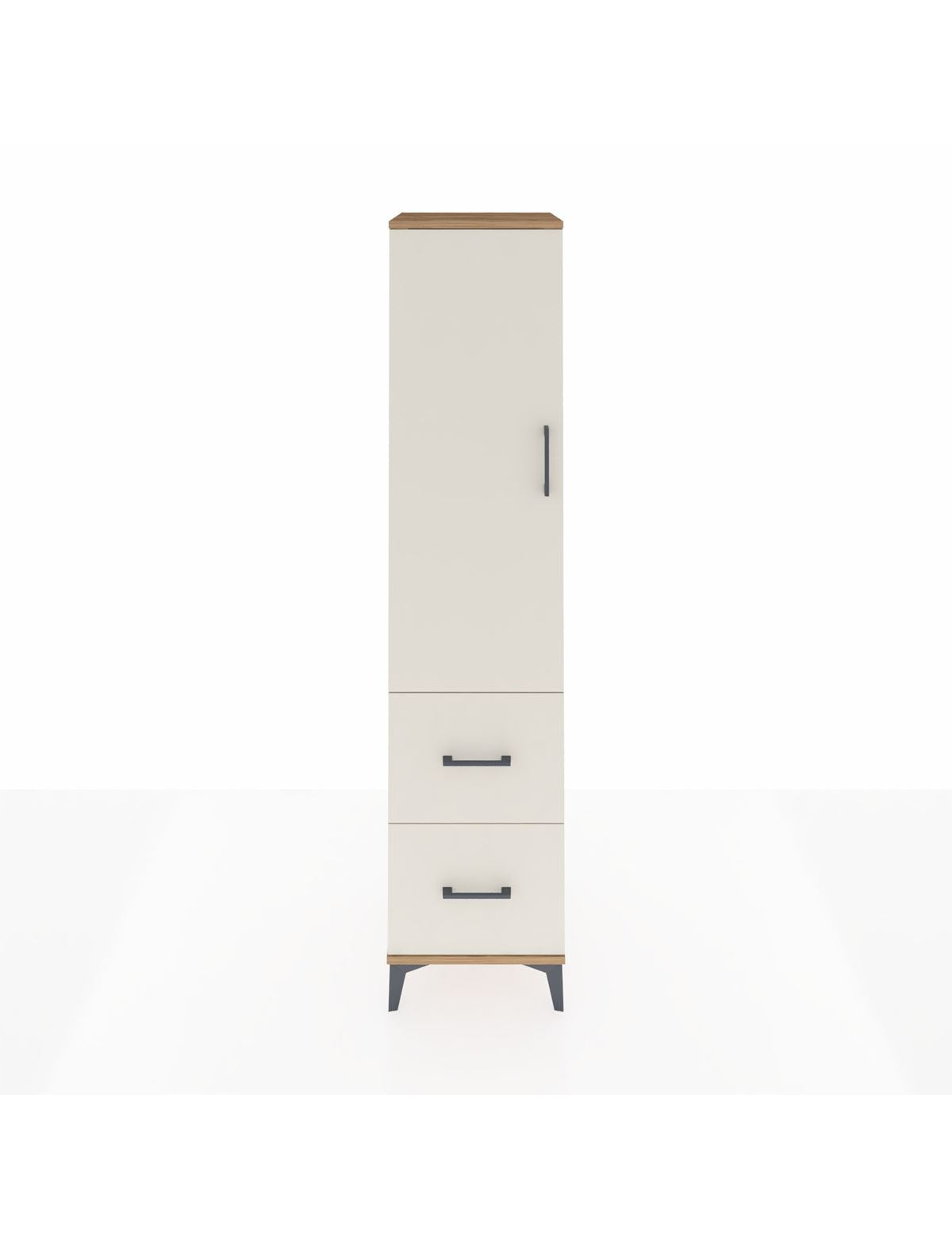 Hyperion Dolap 2 Raflı 2 Çekmeceli Tek Askılı 44x44x195 - S58M019V7B