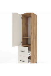 Hyperion Dolap 2 Raflı 2 Çekmeceli Tek Askılı 44x44x195 - S58M019V7B