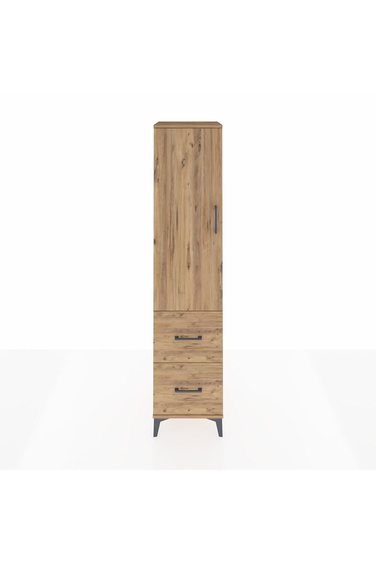Hyperion Dolap 2 Raflı 2 Çekmeceli Tek Askılı 44x44x195 - S58M019V9B