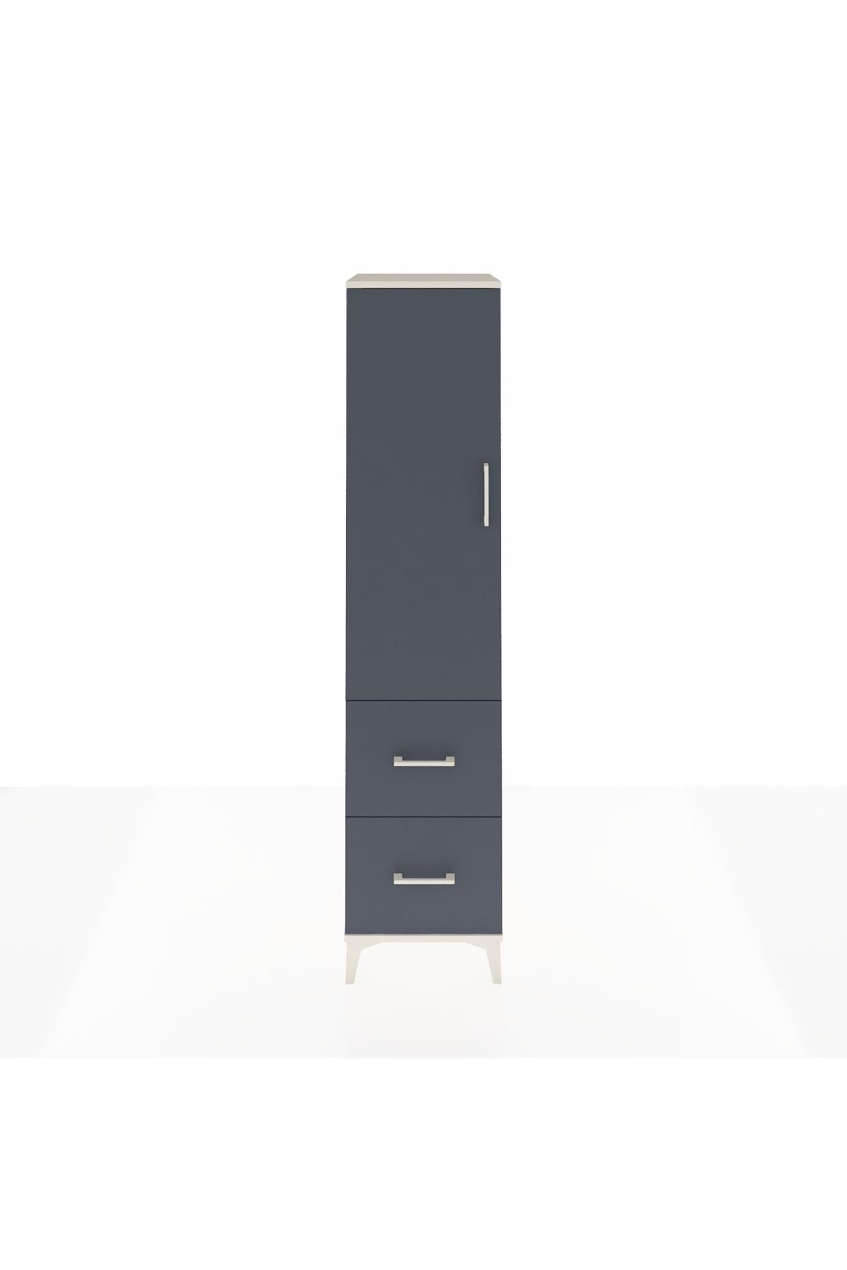 Hyperion Dolap 4 Raflı 2 Çekmeceli Tek Kapaklı 44x44x195 - S58M020V2B