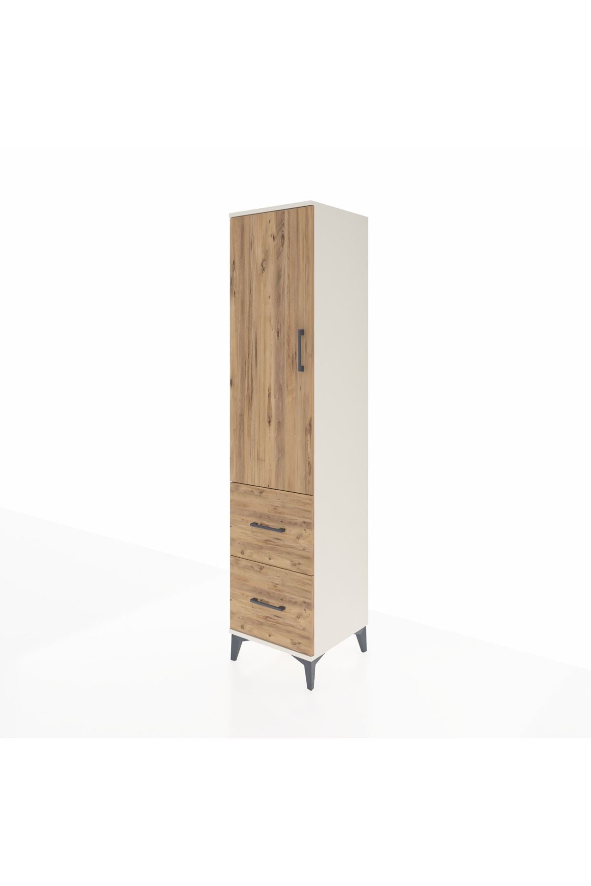 Hyperion Dolap 4 Raflı 2 Çekmeceli Tek Kapaklı 44x44x195 - S58M020V3B