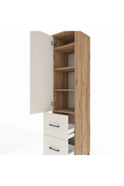 Hyperion Dolap 4 Raflı 2 Çekmeceli Tek Kapaklı 44x44x195 - S58M020V7B