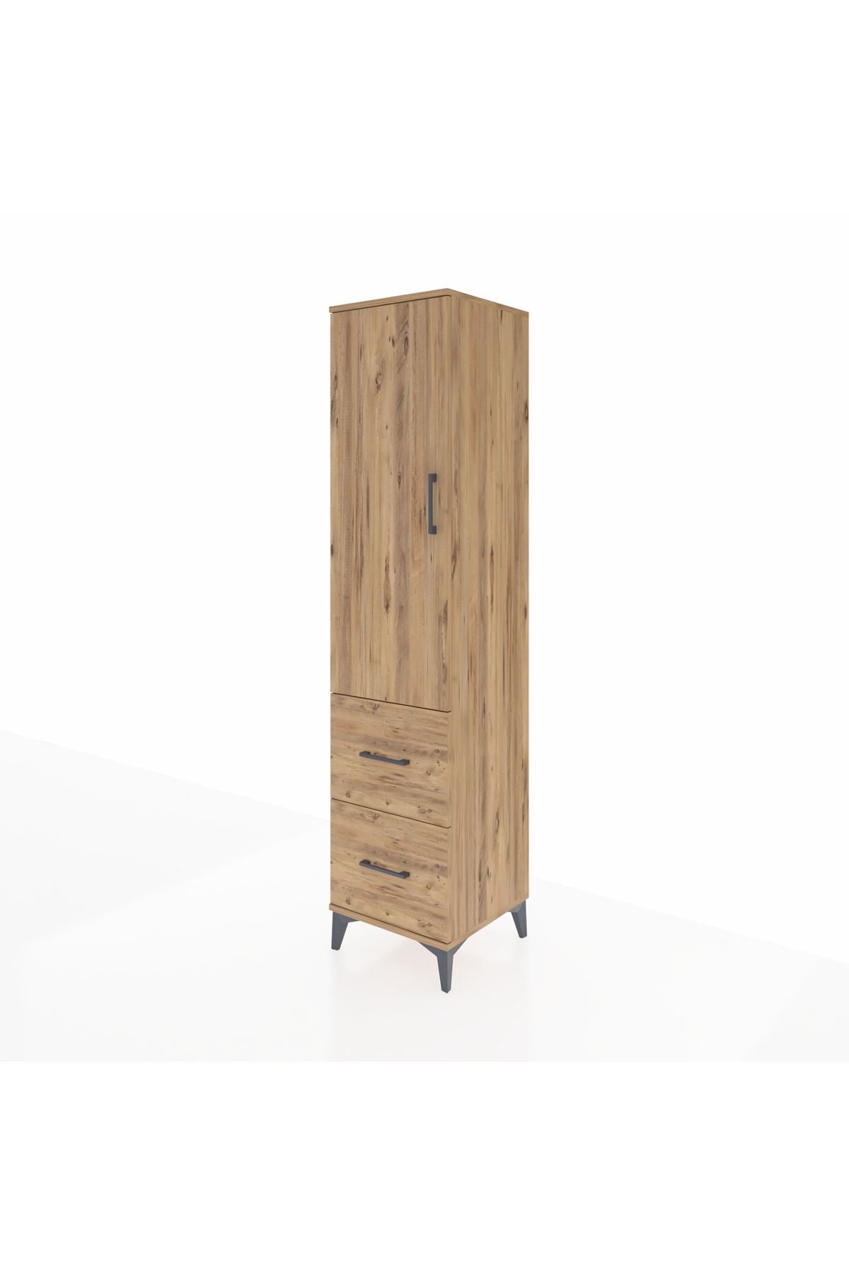 Hyperion Dolap 4 Raflı 2 Çekmeceli Tek Kapaklı 44x44x195 - S58M020V9B