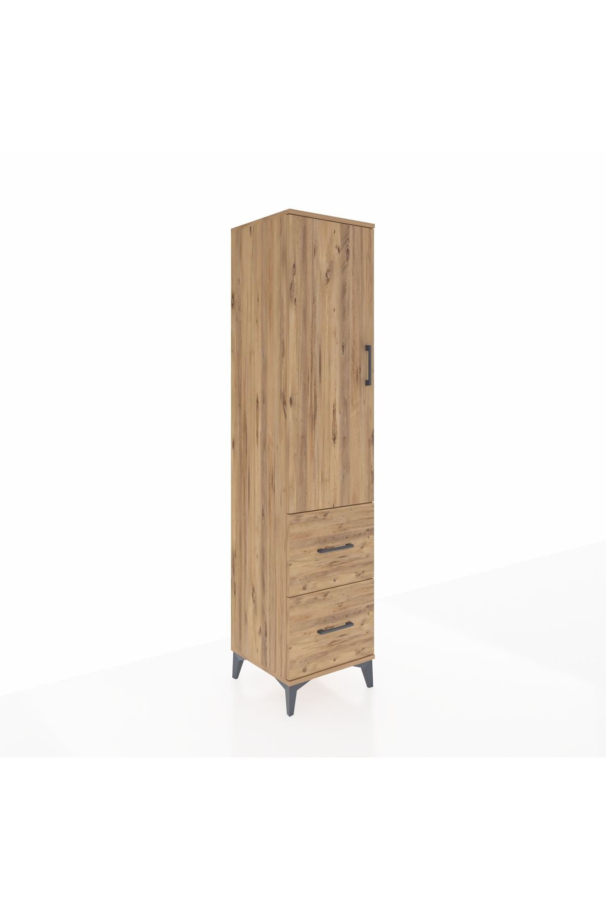 Hyperion Dolap 4 Raflı 2 Çekmeceli Tek Kapaklı 44x44x195 - S58M020V9B