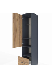 Hyperion Dolap 3 Raflı Tek Çekmeceli Tek Askılı 44x44x195 - S58M022V6B