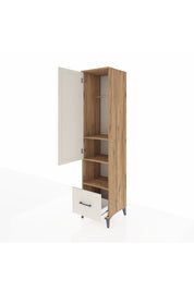 Hyperion Dolap 3 Raflı Tek Çekmeceli Tek Askılı 44x44x195 - S58M022V7B