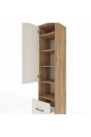 Hyperion Dolap 5 Raflı Tek Çekmeceli Tek Kapaklı 44x44x195 - S58M023V7B