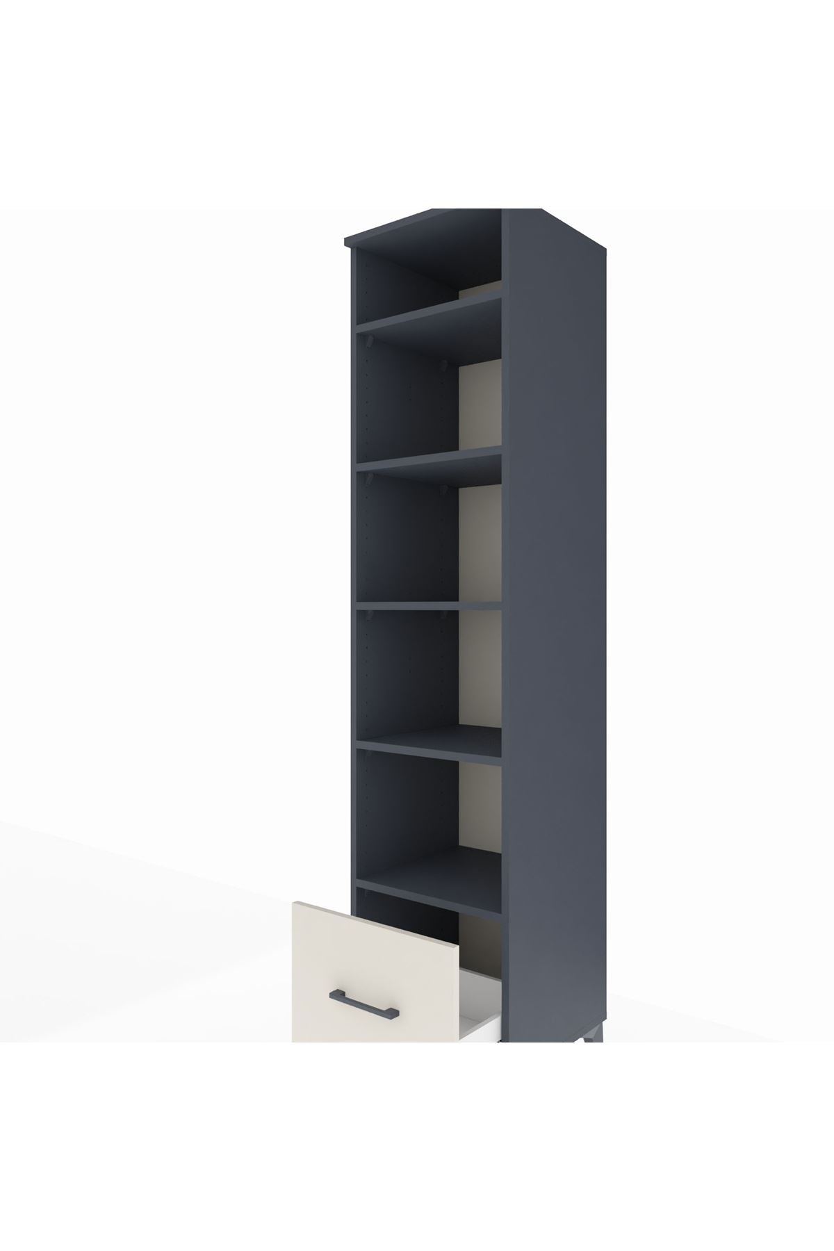 Hyperion Dolap 5 Raflı Tek Çekmeceli 44x44x195 - S58M024V4B