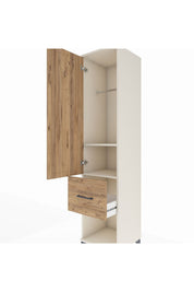 Hyperion Dolap 2 Raflı Tek Çekmeceli Tek Askılı 44x44x195 - S58M025V3B