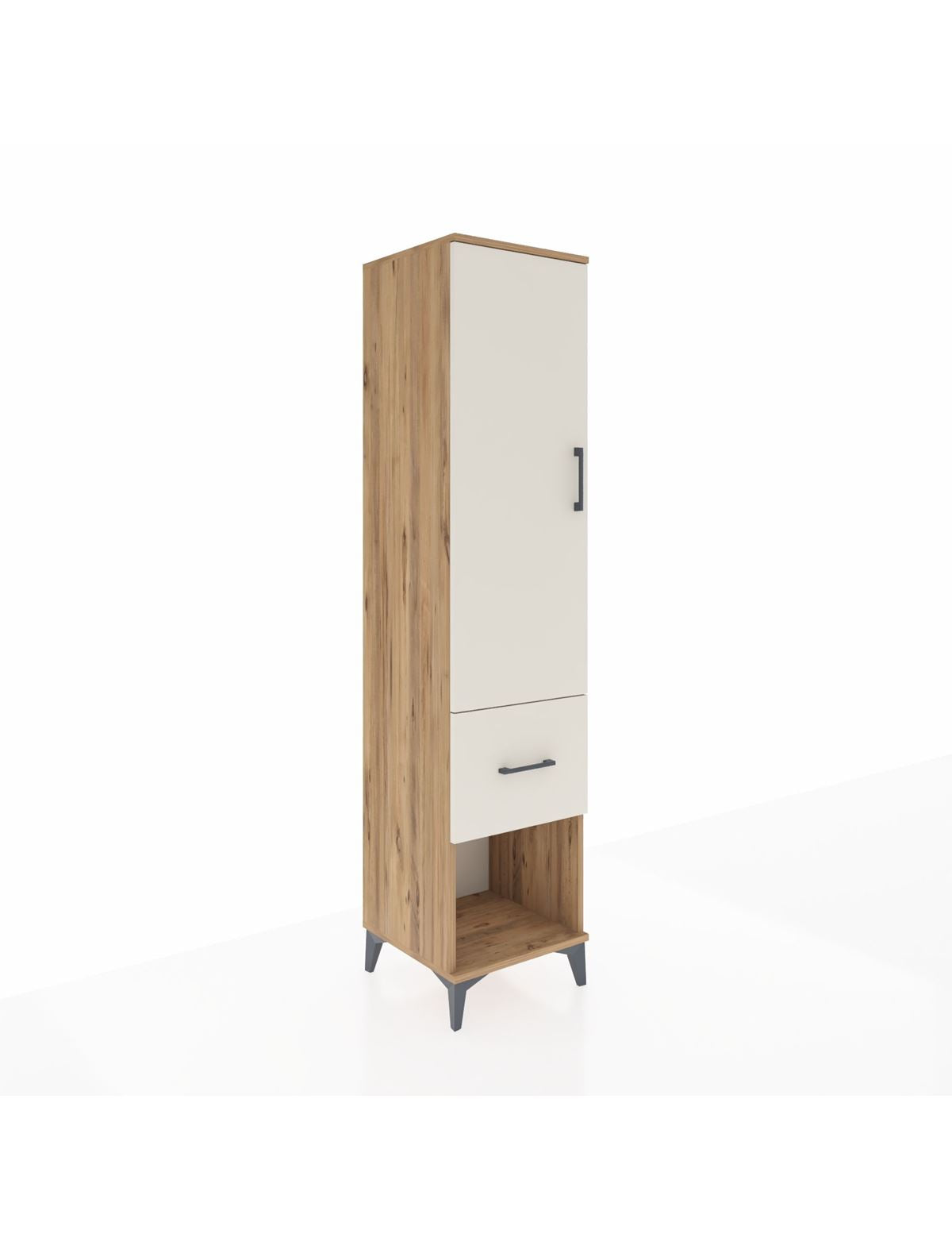 Hyperion Dolap 2 Raflı Tek Çekmeceli Tek Askılı 44x44x195 - S58M025V7B