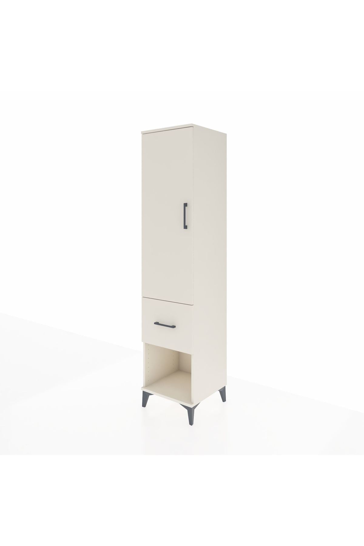 Hyperion Dolap 4 Raflı Tek Çekmeceli Tek Kapaklı 44x44x195 - S58M026V1B