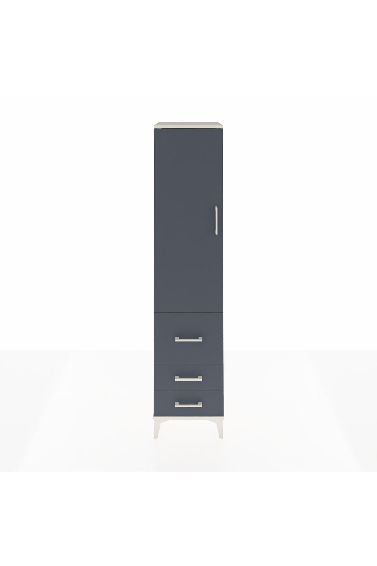 Hyperion Dolap 2 Raflı 3 Çekmeceli Tek Askılı 44x44x195 - S58M028V2B