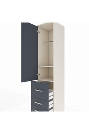 Hyperion Dolap 2 Raflı 3 Çekmeceli Tek Askılı 44x44x195 - S58M028V2B