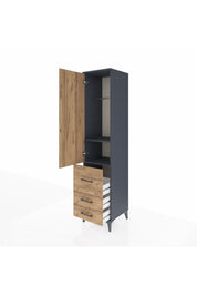 Hyperion Dolap 2 Raflı 3 Çekmeceli Tek Askılı 44x44x195 - S58M028V6B