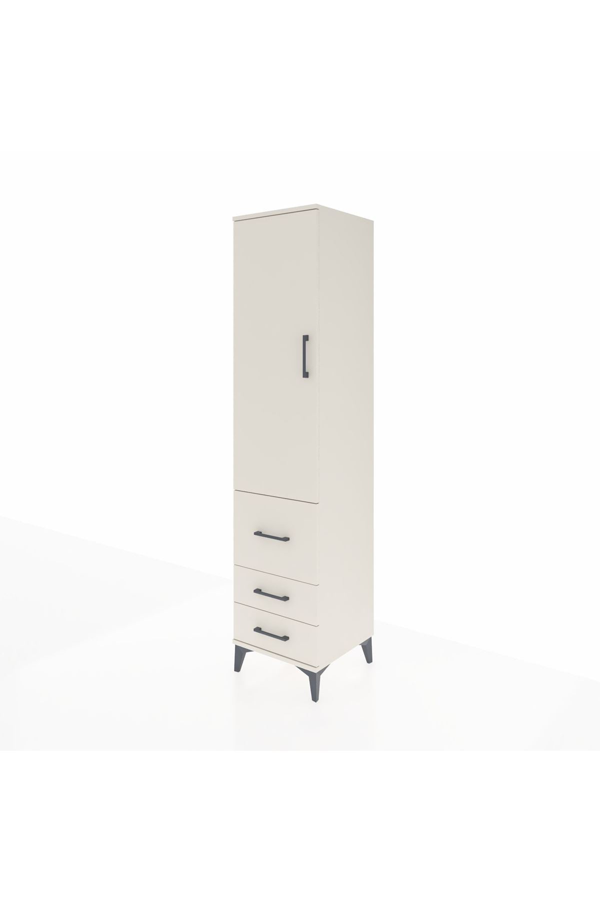 Hyperion Dolap 4 Raflı 3 Çekmeceli Tek Kapaklı 44x44x195 - S58M029V1B
