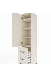 Hyperion Dolap 4 Raflı 3 Çekmeceli Tek Kapaklı 44x44x195 - S58M029V1B