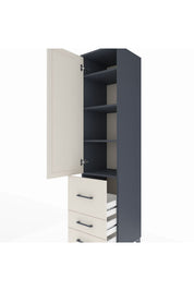 Hyperion Dolap 4 Raflı 3 Çekmeceli Tek Kapaklı 44x44x195 - S58M029V4B