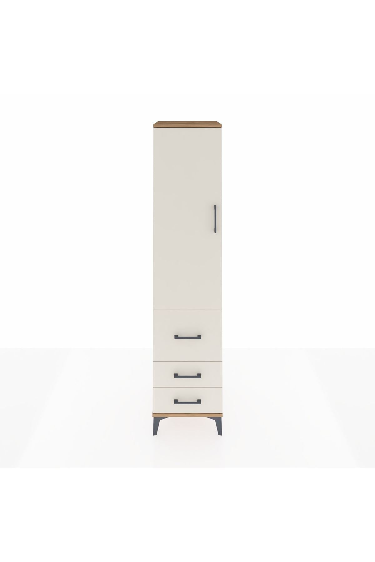 Hyperion Dolap 4 Raflı 3 Çekmeceli Tek Kapaklı 44x44x195 - S58M029V7B