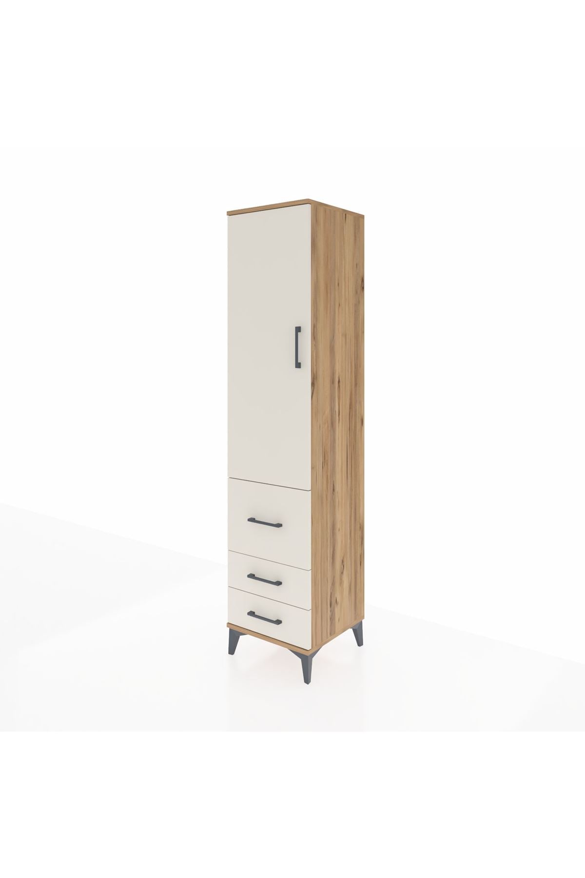 Hyperion Dolap 4 Raflı 3 Çekmeceli Tek Kapaklı 44x44x195 - S58M029V7B