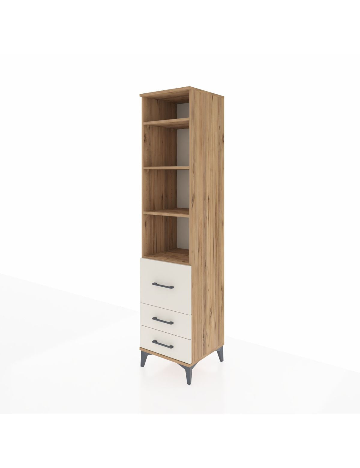 Hyperion Dolap 4 Raflı 3 Çekmeceli 44x44x195 - S58M030V7B