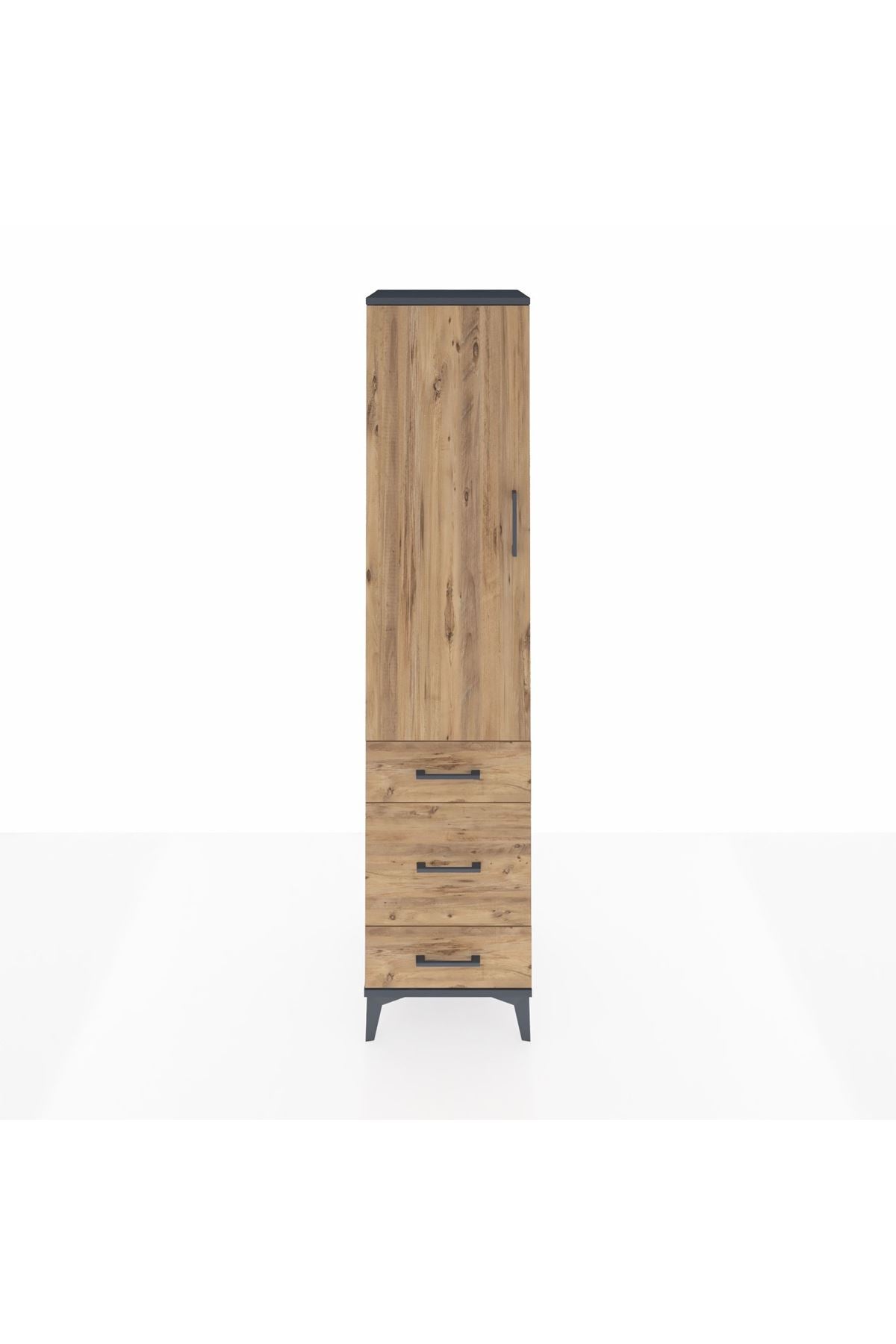 Hyperion Dolap 2 Raflı 3 Çekmeceli Tek Askılı 44x44x195 - S58M031V6B