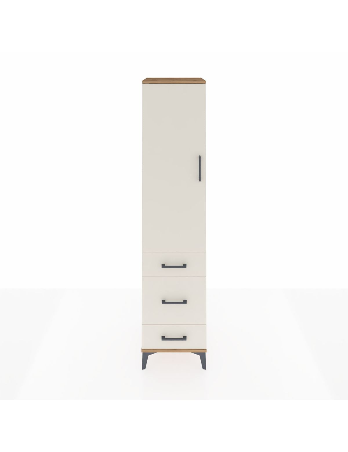 Hyperion Dolap 2 Raflı 3 Çekmeceli Tek Askılı 44x44x195 - S58M031V7B
