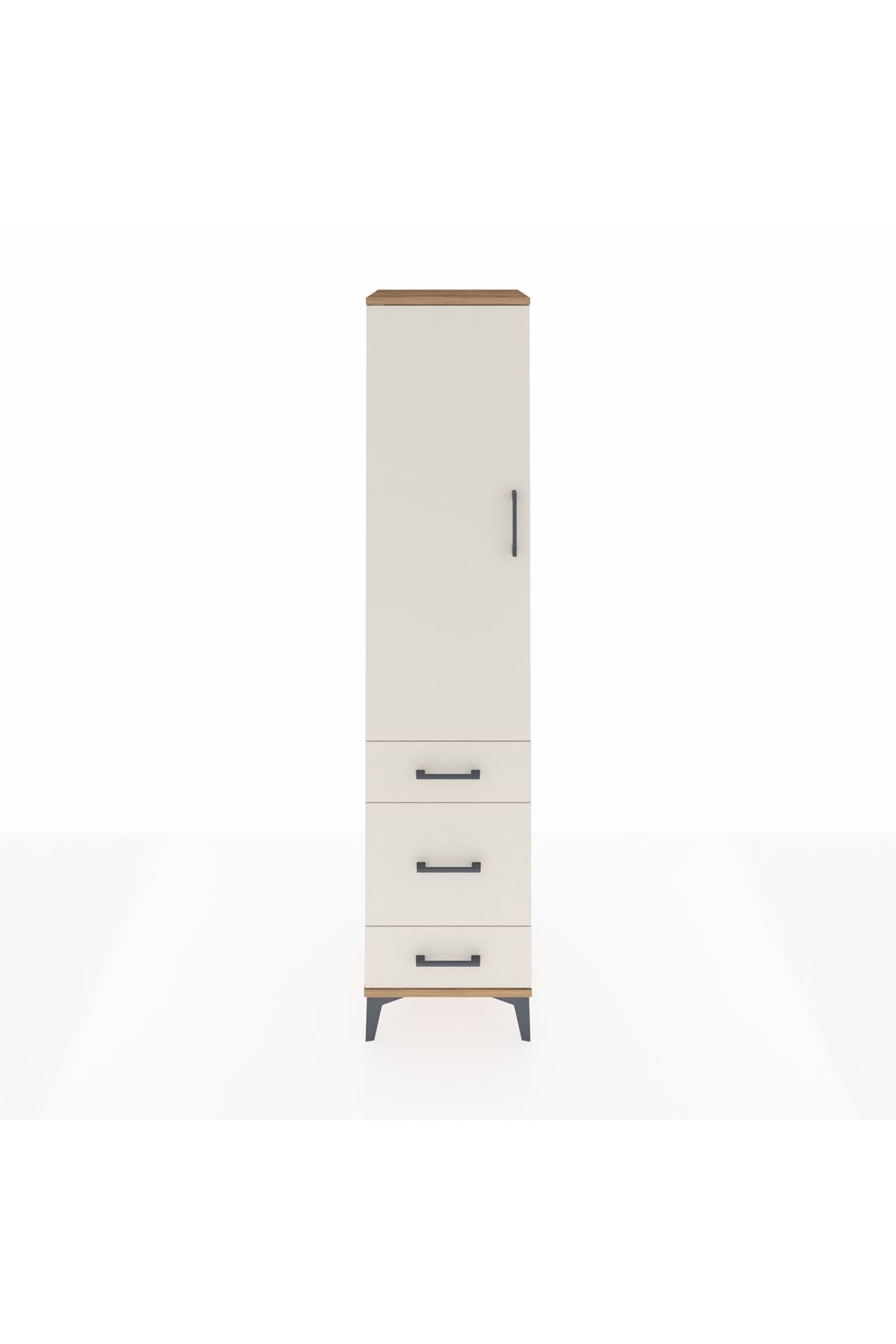 Hyperion Dolap 2 Raflı 3 Çekmeceli Tek Askılı 44x44x195 - S58M031V7B
