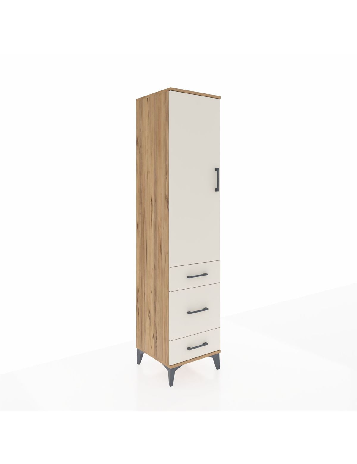 Hyperion Dolap 2 Raflı 3 Çekmeceli Tek Askılı 44x44x195 - S58M031V7B