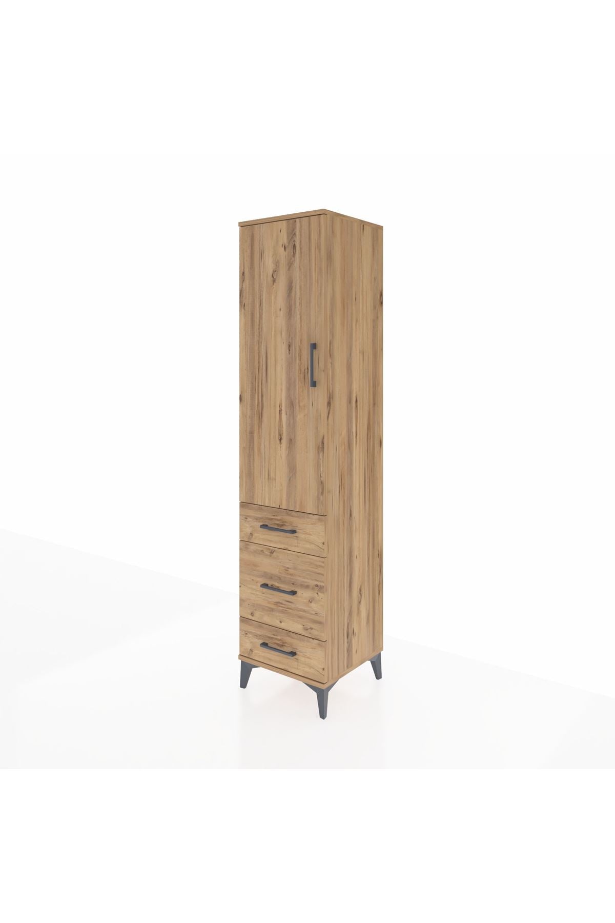 Hyperion Dolap 2 Raflı 3 Çekmeceli Tek Askılı 44x44x195 - S58M031V9B
