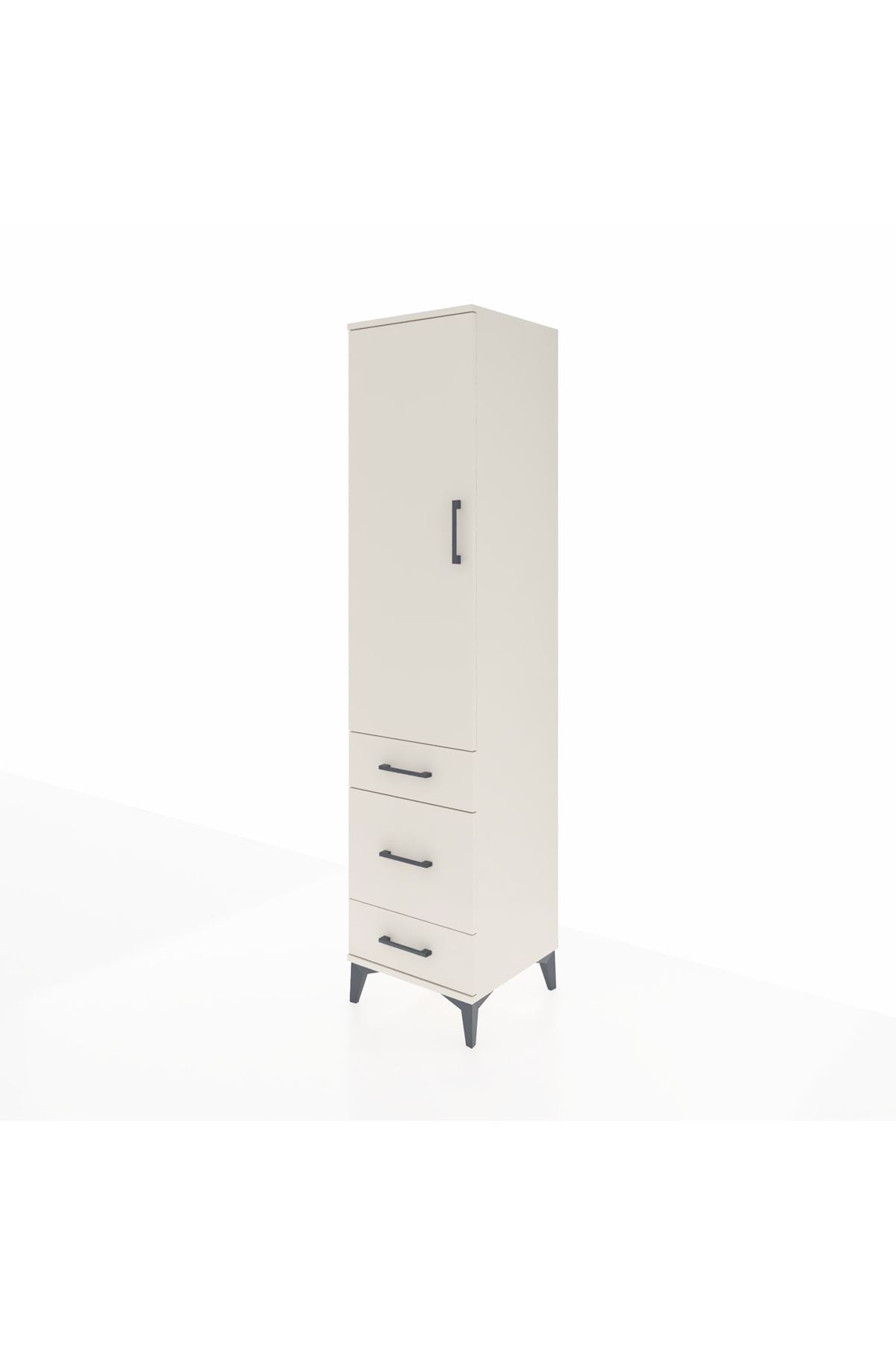 Hyperion Dolap 4 Raflı 3 Çekmeceli Tek Kapaklı 44x44x195 - S58M032V1B