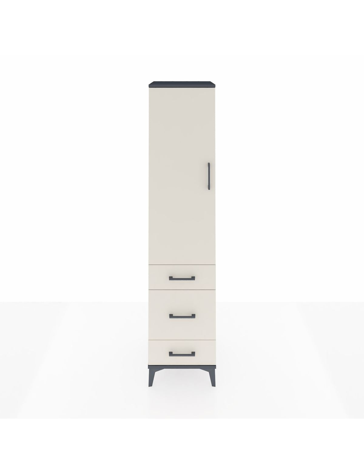 Hyperion Dolap 4 Raflı 3 Çekmeceli Tek Kapaklı 44x44x195 - S58M032V4B