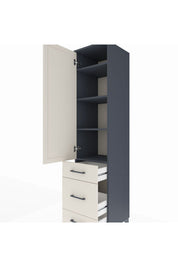 Hyperion Dolap 4 Raflı 3 Çekmeceli Tek Kapaklı 44x44x195 - S58M032V4B