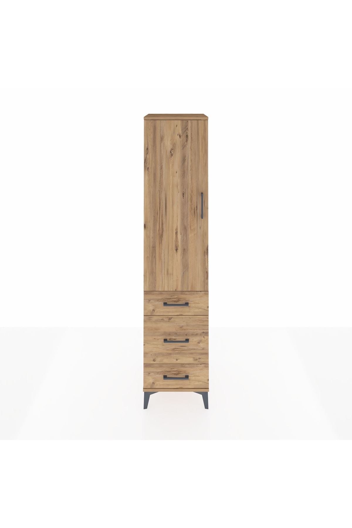 Hyperion Dolap 4 Raflı 3 Çekmeceli Tek Kapaklı 44x44x195 - S58M032V9B